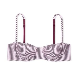 NWT Victoria Secret PINK Wink Cotton Unlined Balconette Bra Wild Rose 34DD